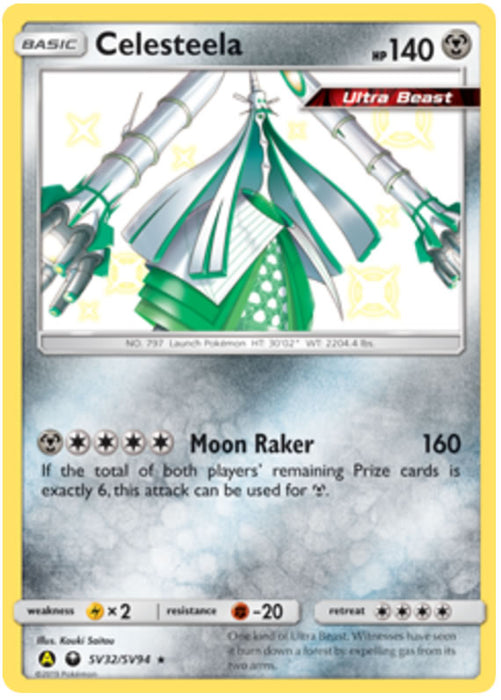 Celesteela SV32/SV94 Shiny Rare Pokemon Card (Hidden Fates)