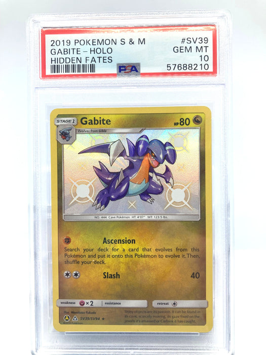 Gabite SV39/SV94 PSA 10 Gem Mint Graded Pokemon Card (Hidden Fates)