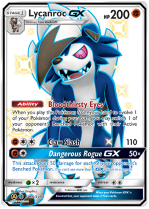 Lycanroc GX SV66/SV94 Ultra Rare Pokemon Card (Hidden Fates)