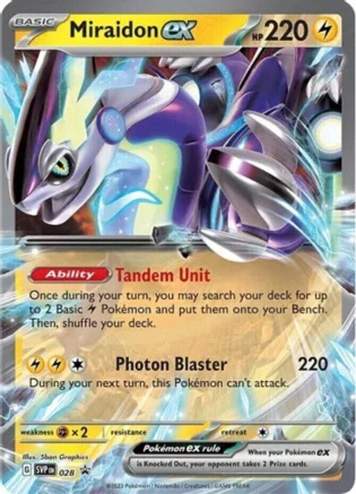 Miraidon ex SVP028 Pokemon Promo Card (Scarlet & Violet Promo Series)