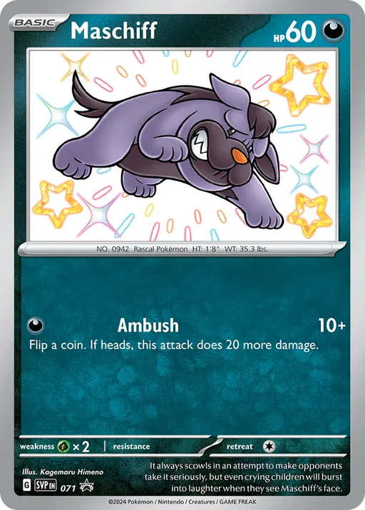 Maschiff SVP071 Pokemon Promo Card (Scarlet & Violet Promo Series)