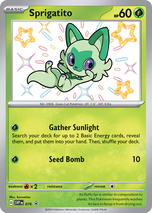 Sprigatito SVP076 Pokemon Promo Card (Scarlet & Violet Promo Series)