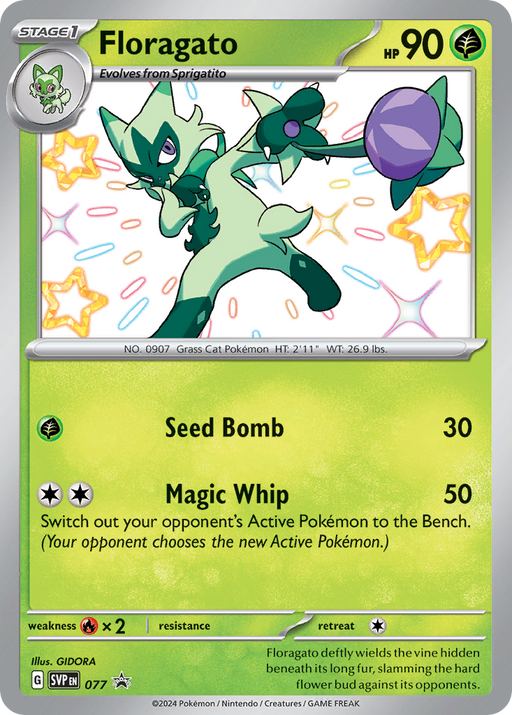 Floragato SVP077 Pokemon Promo Card (Scarlet & Violet Promo Series)