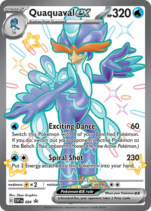 Quaquaval ex SVP084 Pokemon Promo Card (Scarlet & Violet Promo Series)