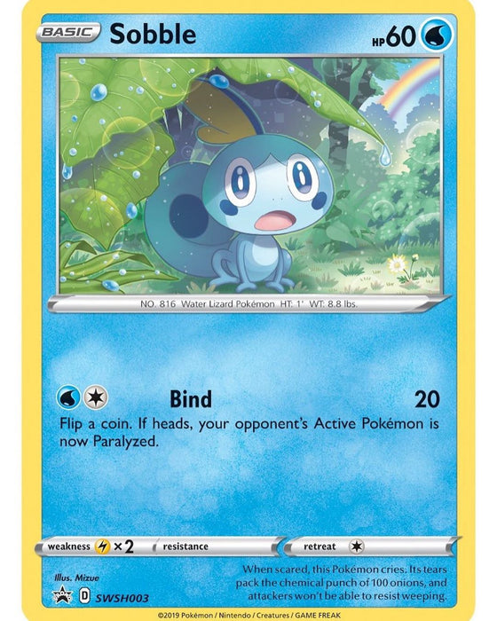 Sobble SWSH003 Holo Pokemon Promo Card (Sword & Shield Promo Series)