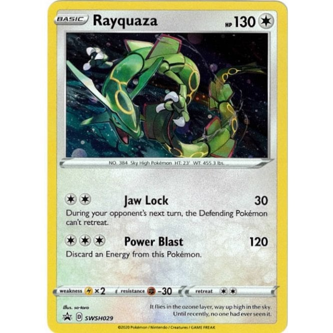 Rayquaza SWSH029 Pokemon Promo Card (SWSH Promo Series)