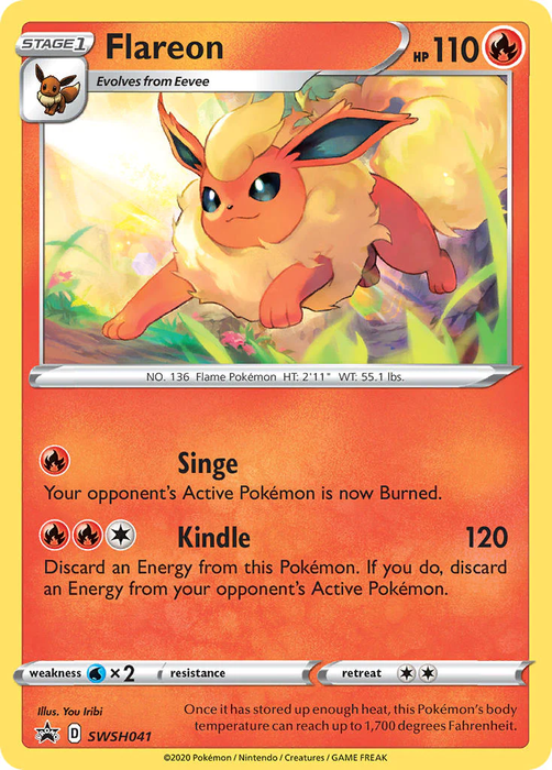 Flareon SWSH041 Pokemon Promo Card (SWSH Promo Series)