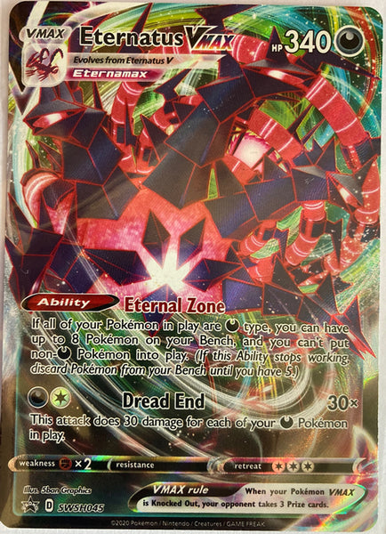 Eternatus VMAX SWSH045 Standard Sized Pokemon Promo Card — Titan Cards Ltd