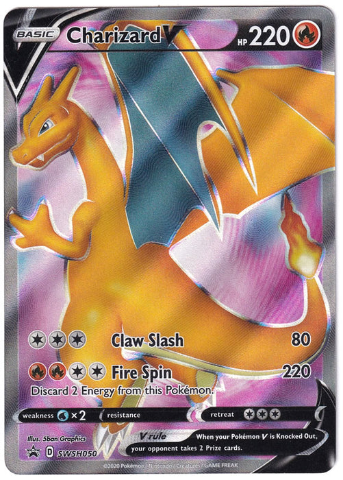 Charizard V SWSH050 Full Art English Promo Card (Pokemon Champions Path)