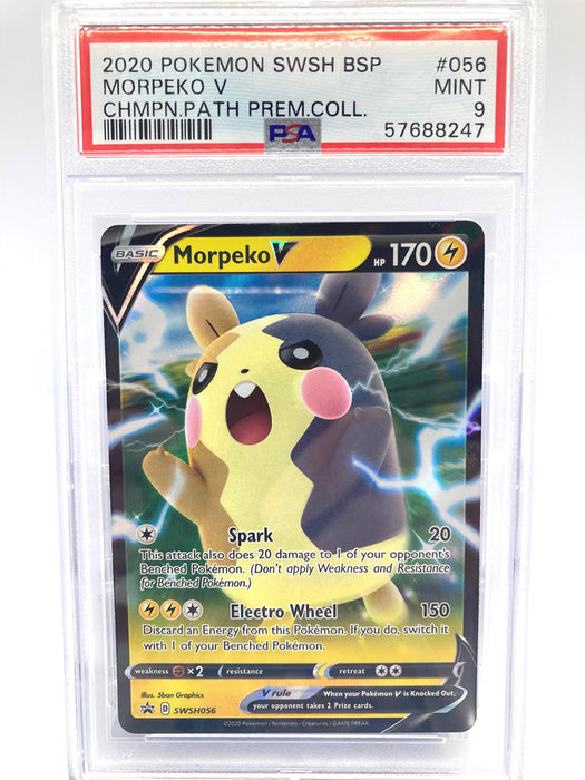 Morpeko V SWSH056 PSA 9 Graded Pokemon Card (SWSH Promo Series)