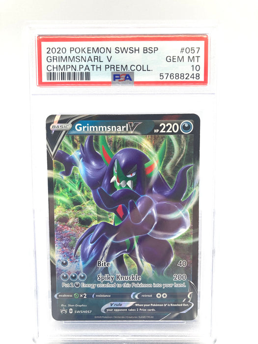 Grimmsnarl V SWSH057 PSA 10 Gem Mint Graded Pokemon Card (SWSH Promo Series)