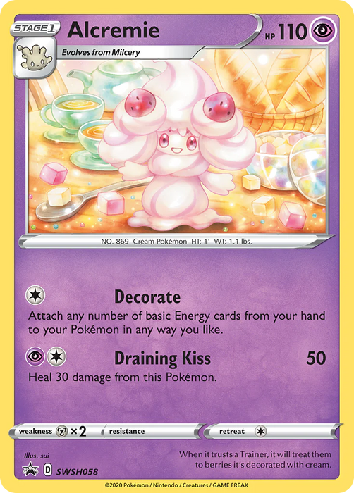 Alcremie SWSH058 Pokemon Promo Card (SWSH Promo Series)