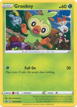 Grookey SWSH070 Pokemon Promo Card (SWSH Promo Series)