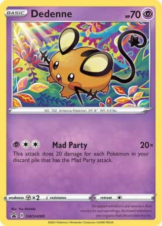 Dedenne SWSH080 Holo Pokemon Card (Shining Fates Promo Series)