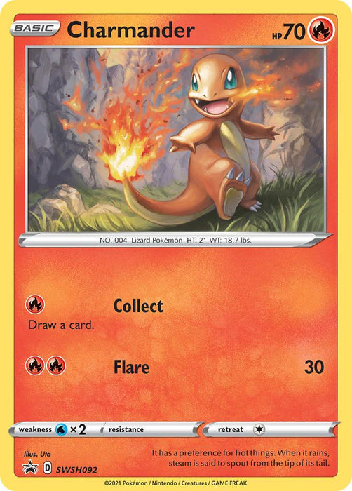 Charmander SWSH092 Holo Promo Pokemon Card (SWSH Promo Series)