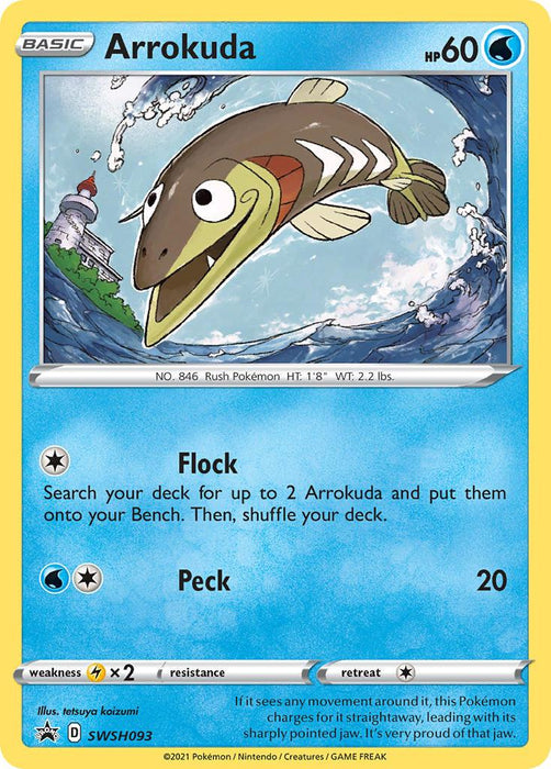 Arrokuda SWSH093 Holo Pokemon Promo Card (SWSH Promo Series)