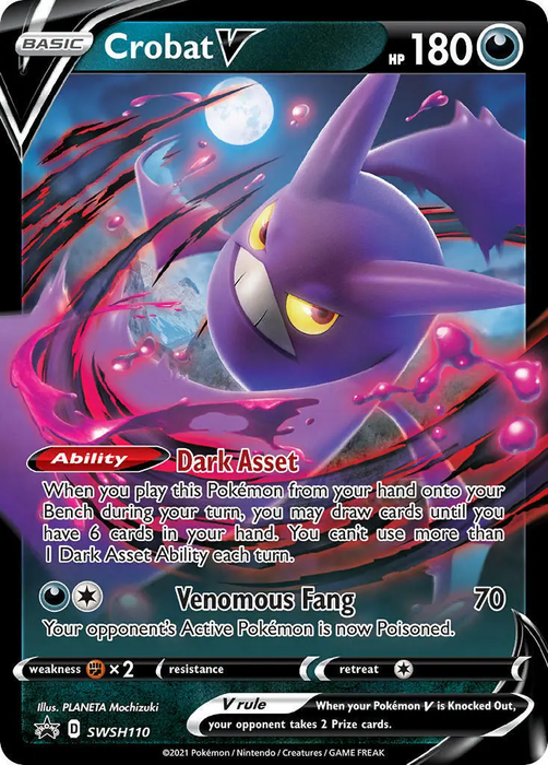 Crobat V SWSH110 Pokemon Promo Card (SWSH Promo Series)