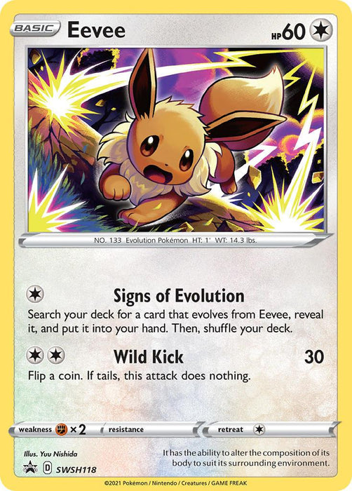 Eevee SWSH118 Holo Pokemon Promo Card (SWSH Promo Series)