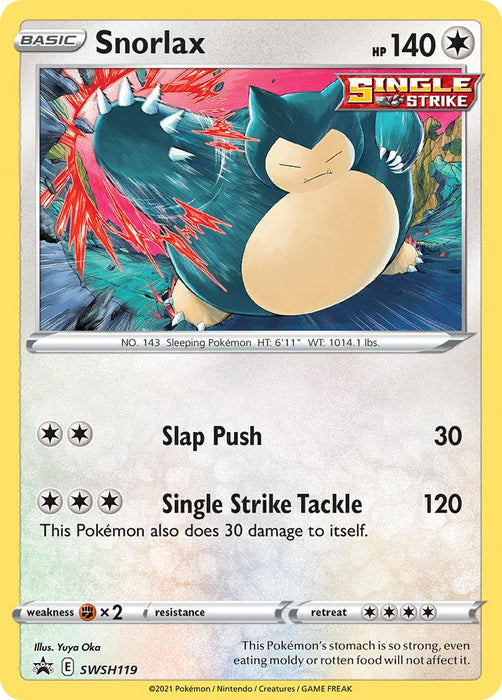 Snorlax SWSH119 Holo Pokemon Promo Card (SWSH Promo Series)