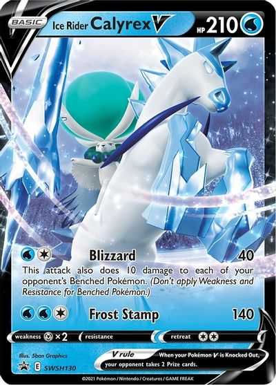 Ice Rider Calyrex V SWSH130 Pokemon Promo Card (SWSH Promo Series)