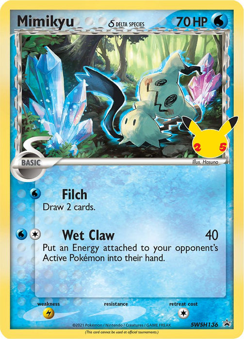 Mimikyu d SWSH136 (Pokemon Celebrations 25th Anniversary Promo Series)