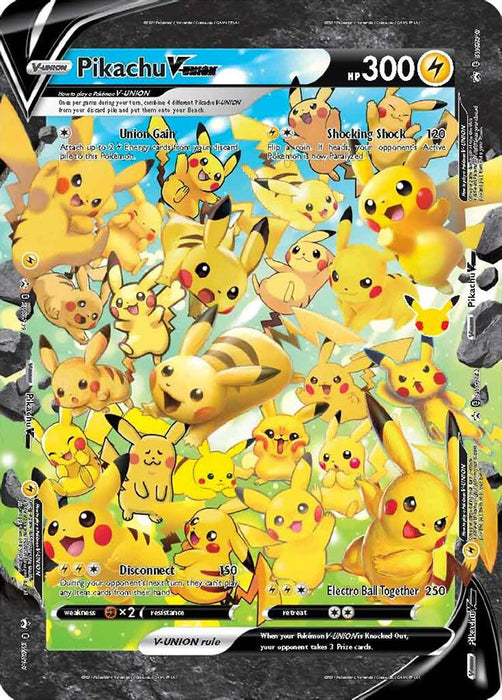 Pikachu V-Union JUMBO OVERSIZED POKEMON CARD (Celebrations Promo Series)