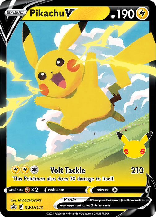 Pikachu V SWSH143 (Celebrations Promo Series)