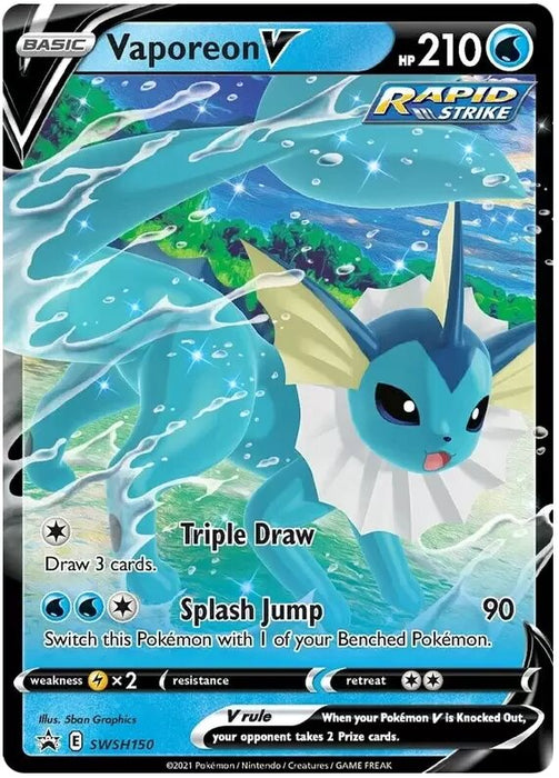 Vaporeon V SWSH150 Pokemon Promo Card (SWSH Promo Series)