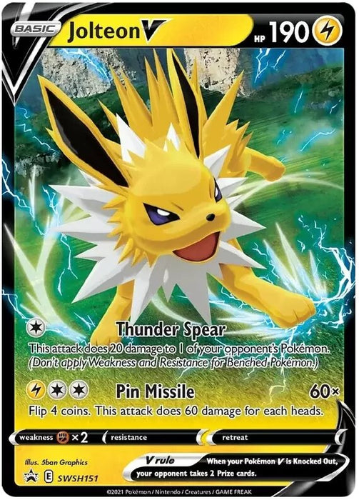 Jolteon V SWSH151 Pokemon Promo Card (SWSH Promo Series)