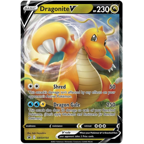 Dragonite V SWSH154 Pokemon Card (SWSH Promo Series)