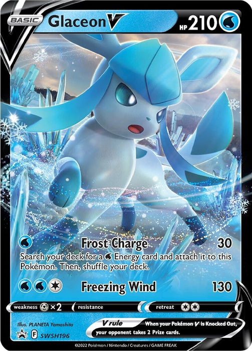 Glaceon V SWSH196 Pokemon Promo Card (Sword & Shield Promo Series)