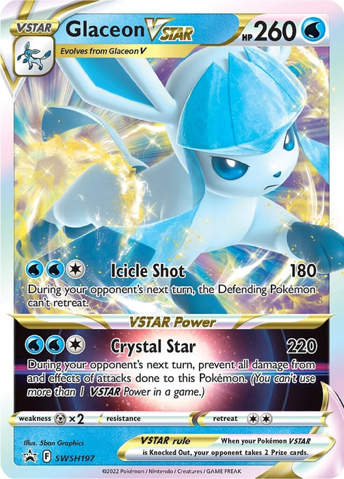 Glaceon VSTAR SWSH197 JUMBO OVERSIZED Pokemon Promo Card (Sword & Shield Promo Series)