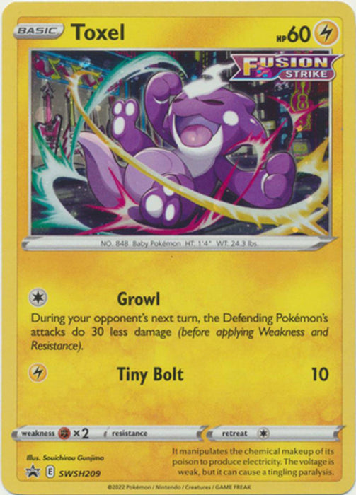 Toxel SWSH209 Pokemon Promo Card (SWSH Promo Series)