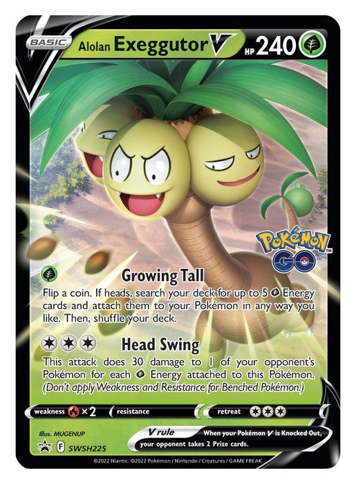 Alolan Exeggutor V SWSH225 JUMBO OVERSIZED Pokemon GO Promo Card (SWSH Promo Series)