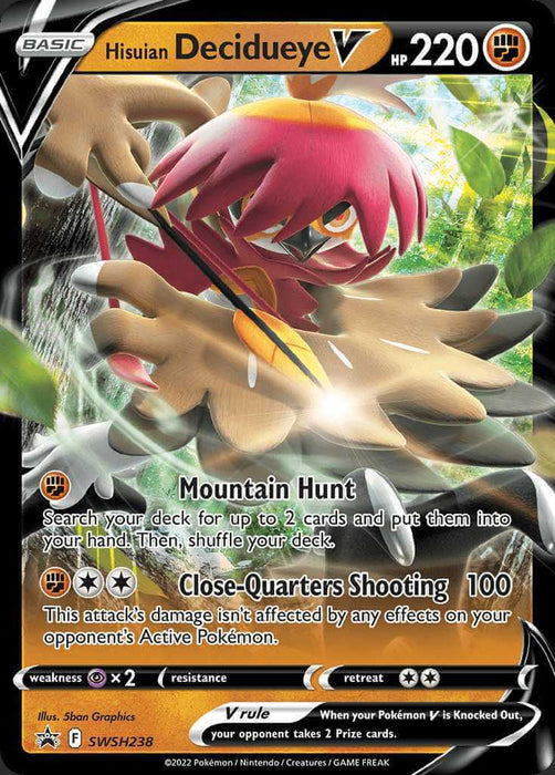 Hisuian Decidueye V SWSH238 Pokemon Promo Card (SWSH Promo Series)