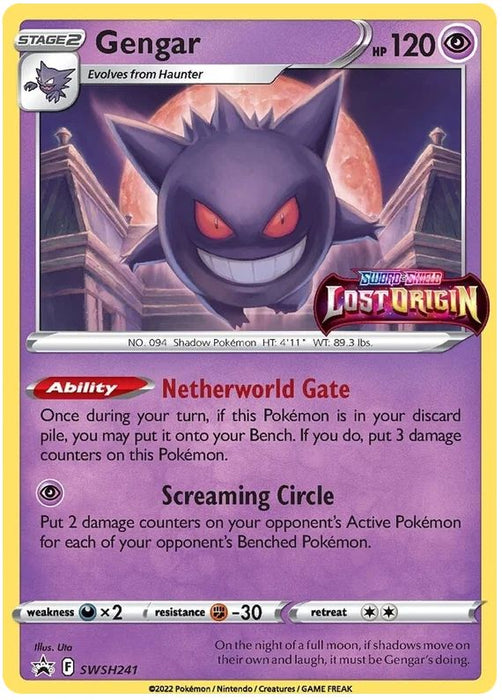 Gengar SWSH241 Pokemon Promo Card (SWSH Promo Series)