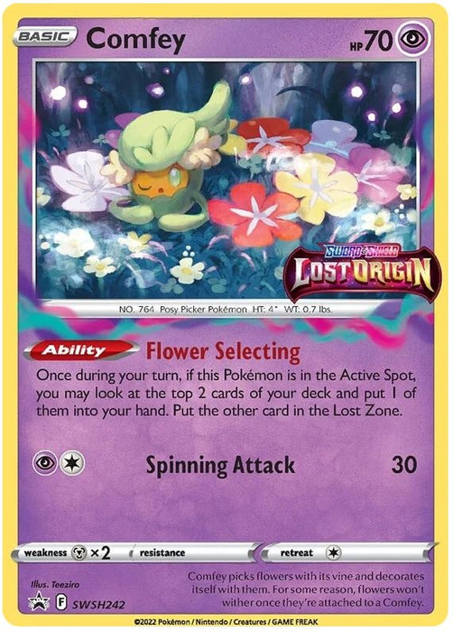 Comfey SWSH242 Pokemon Promo Card (SWSH Promo Series)