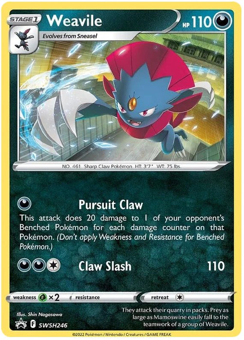 Weavile SWSH246 Pokemon Promo Card (SWSH Promo Series)