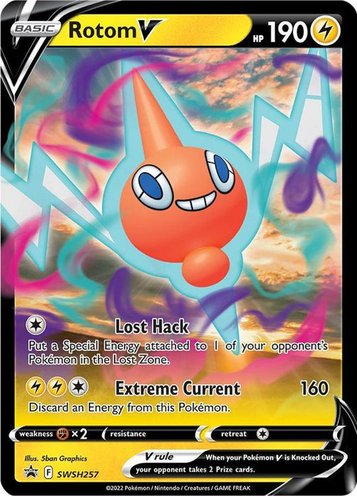 Rotom V SWSH257 Pokemon Promo Card (SWSH Promo Series)