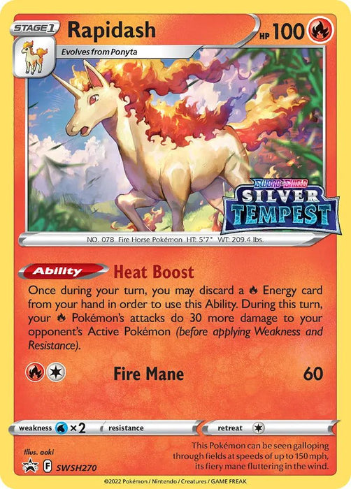 Rapidash SWSH270 Pokemon Promo Card (SWSH Promo Series)