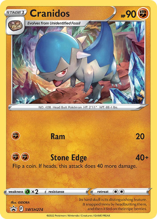 Cranidos SWSH274 Pokemon Promo Card (SWSH Promo Series)