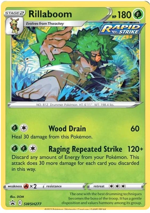 Rillaboom SWSH277 Pokemon Promo Card (SWSH Promo Series)