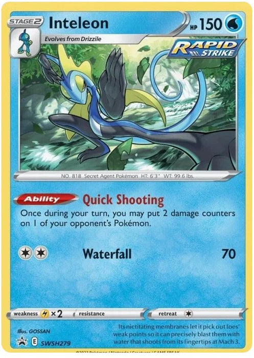 Inteleon SWSH279 Pokemon Promo Card (SWSH Promo Series)