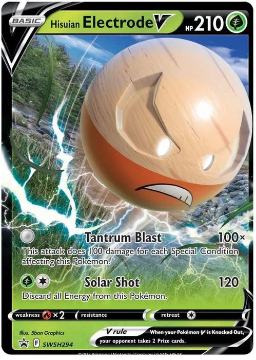 Hisuian Electrode V SWSH294 Pokemon Promo Card (SWSH Promo Series)