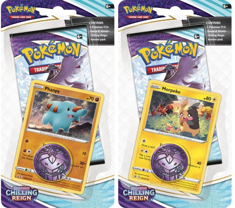 Pokemon SWSH6 Chilling Reign 1-Pack Blisters ft. Morpeko & Phanpy