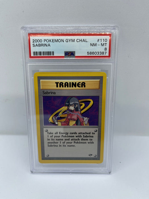 Sabrina 110/132 PSA 8 Graded Rare Pokemon Card (Pokemon Gym Chal)