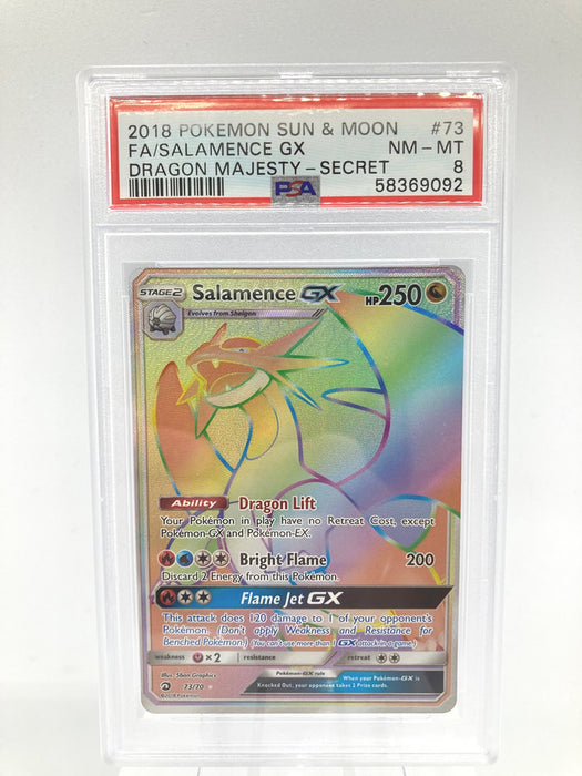 Salamence GX 73/70 PSA 8 Near Mint Graded Pokemon Card