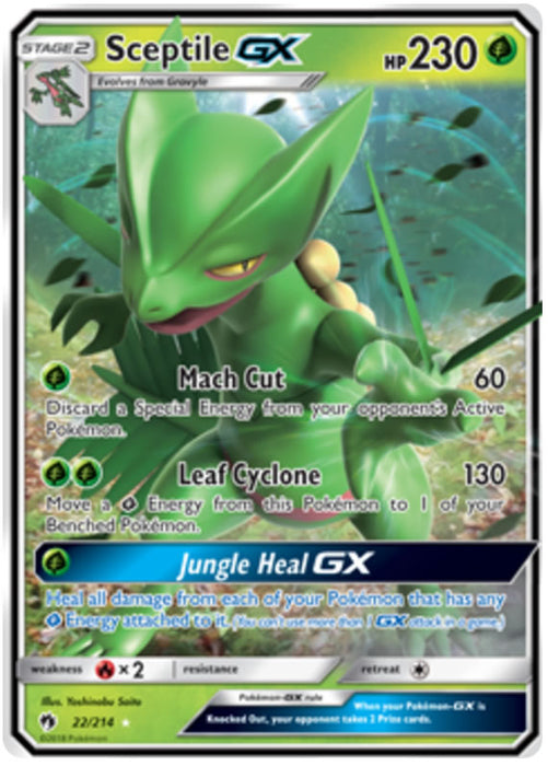 Sceptile GX 22/214 Ultra Rare Pokemon Card (Lost Thunder)