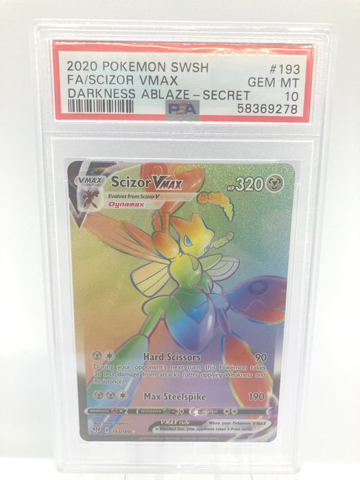 Scizor VMAX 193/189 PSA 10 Gem Mint Graded Pokemon Card