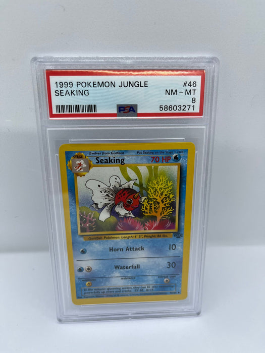 Seaking 46/64 PSA 8 Graded Uncommon Pokemon Card (1999 Pokemon Jungle)